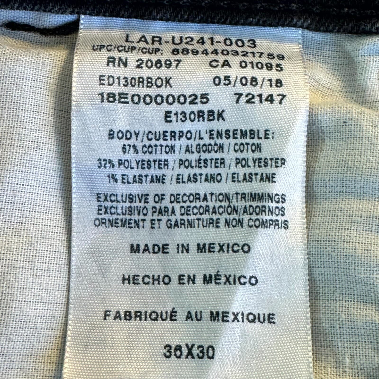 Dickies Jeans Men 36x30 Black Denim Regular Fit Straight Leg Workwear Utility - Thumbnail 4