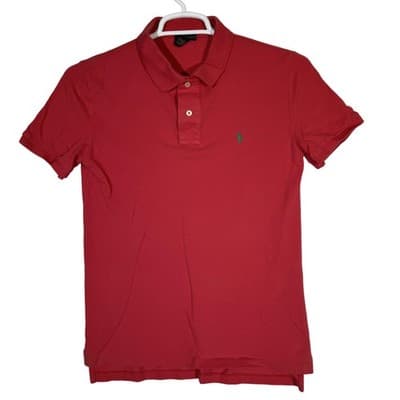 Polo Ralph Lauren Polo Shirt Youth XL 18-20 Pink Green Pony Cotton Pique Classic - Image 1