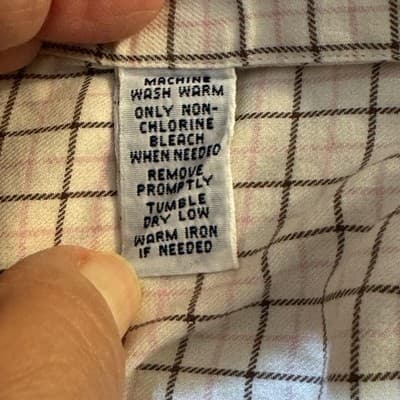 Ralph Lauren Shirt Mens XL Cream Tattersall Plaid Classic Fit Long Sleeve Pony - Thumbnail 15