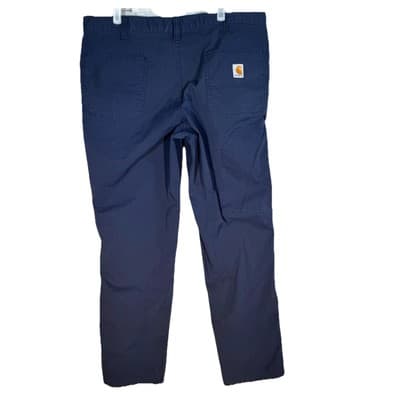 Carhartt Carpenter Pants Men 36x32 Navy Ripstop Relaxed Fit Workwear Utility - Thumbnail 2