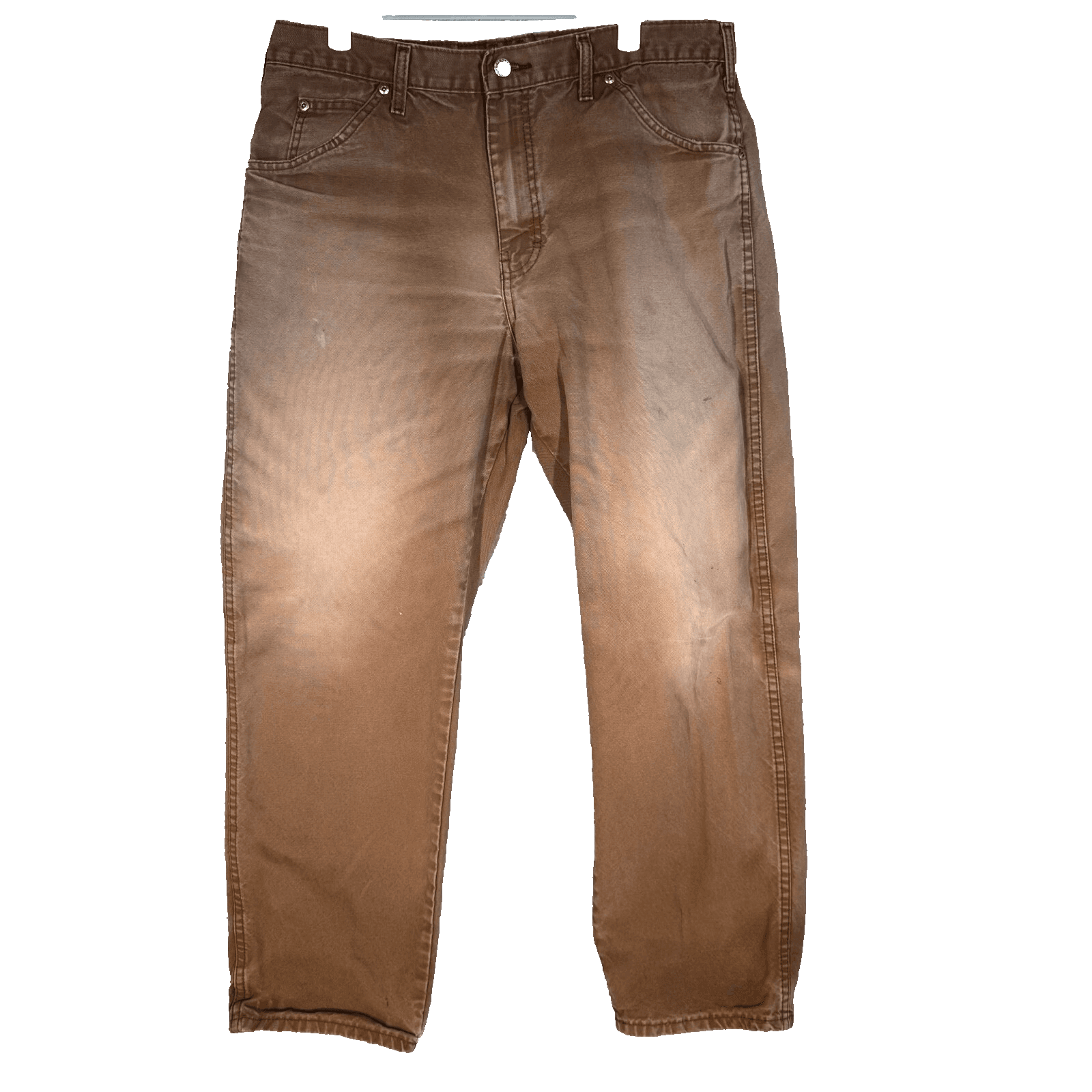 Dickies Dungaree Jeans Men 34x30 Brown Relaxed Fit Straight Leg Workwear - Image 1