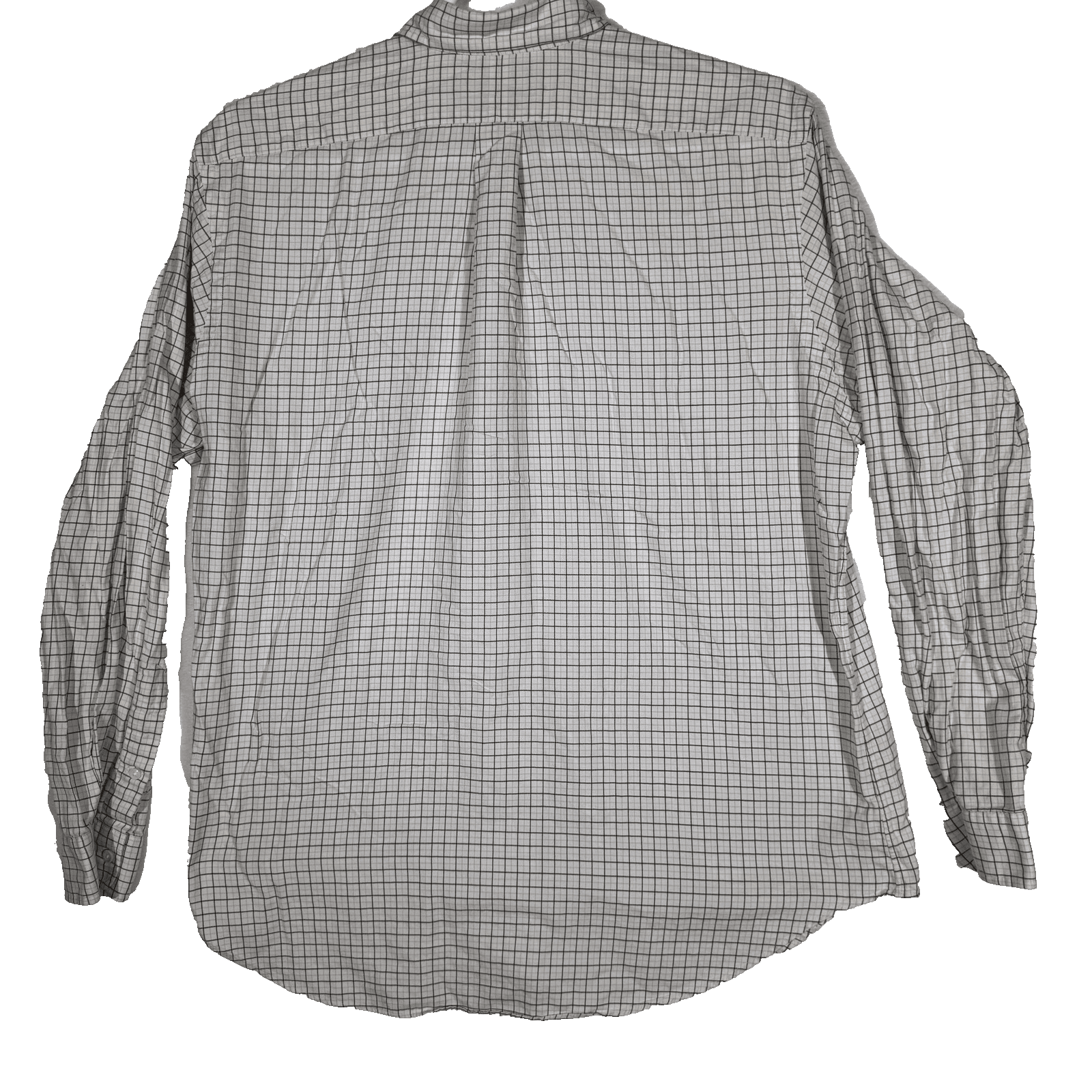 Ralph Lauren Shirt Mens XL Cream Tattersall Plaid Classic Fit Long Sleeve Pony - Thumbnail 2