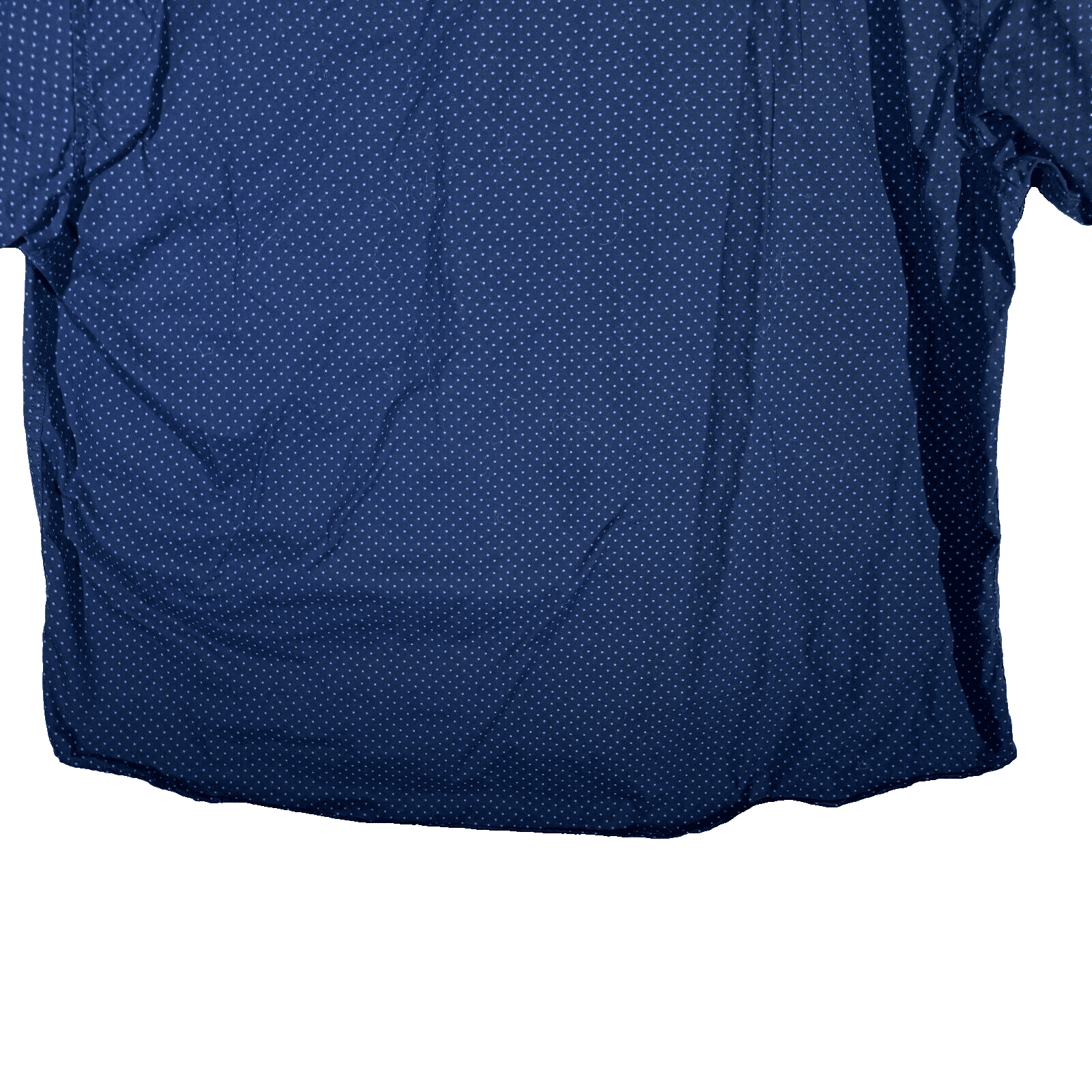 Broken Threads Men's Shirt 4XL Navy Blue Polka Dot Short Sleeve Button-Up Cotton - Thumbnail 10