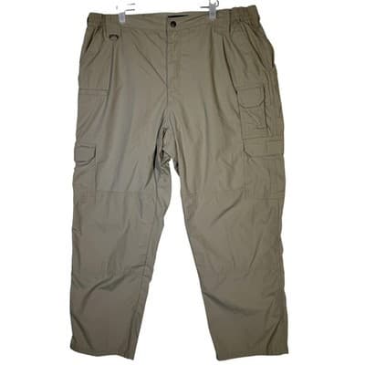 5.11 Tactical Pants Mens 42x30 Khaki Ripstop Cargo Elastic Waist CCW D-Ring - Image 1