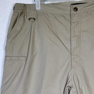 5.11 Tactical Pants Mens 42x30 Khaki Ripstop Cargo Elastic Waist CCW D-Ring - Thumbnail 5