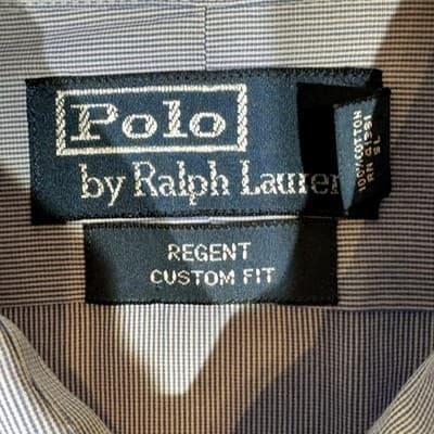 Polo Ralph Lauren Shirt Mens 17 32/33 Blue Stripe Regent Custom Fit Button Down - Thumbnail 7