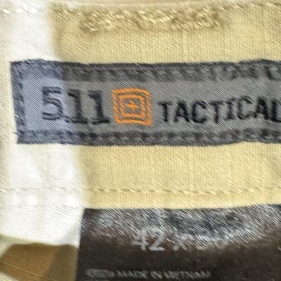 5.11 Tactical Pants Mens 42x30 Khaki Ripstop Cargo Elastic Waist CCW D-Ring - Thumbnail 11