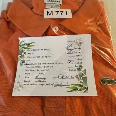 Lacoste Polo Shirt Mens 3XL Orange Pique Short Sleeve Crocodile Logo Cotton - Thumbnail 15