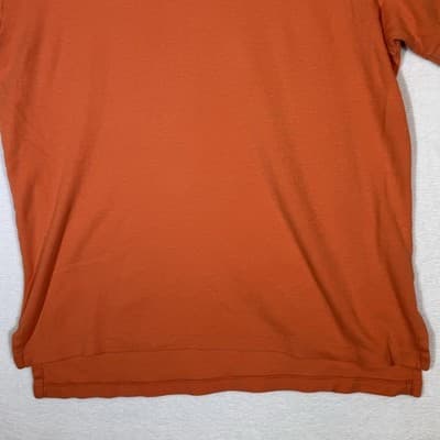 Polo Ralph Lauren Polo Shirt Mens Large Orange Blue Pony Logo Short Sleeve Golf - Thumbnail 6