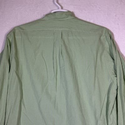 Ralph Lauren Shirt Mens Large Green Blake Gingham Button Down Long Sleeve Cotton - Thumbnail 11
