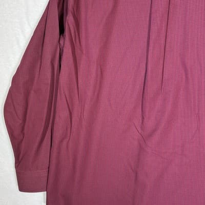Roundtree & Yorke Gold Label Shirt Mens 2XL Red Check Button Down Non Iron - Thumbnail 9