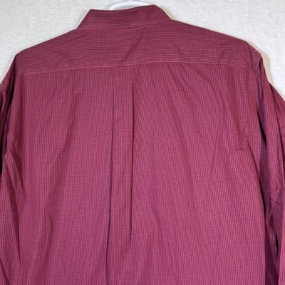 Roundtree & Yorke Gold Label Shirt Mens 2XL Red Check Button Down Non Iron - Thumbnail 10