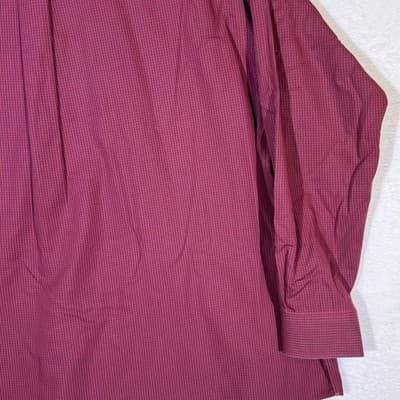 Roundtree & Yorke Gold Label Shirt Mens 2XL Red Check Button Down Non Iron - Thumbnail 11