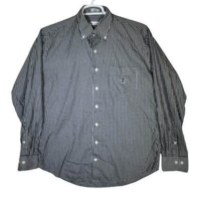 Peter Millar Shirt Mens Large Black Gingham Button Down Jack Daniel's Old No 7 - Image 1