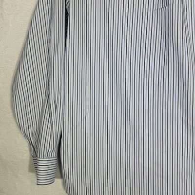 Ralph Lauren Shirt Mens 16.5 34/35 White Blue Stripe Non Iron Button Down Pony - Thumbnail 11