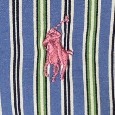 Polo Ralph Lauren Shirt Mens Large Blue Striped Stanton Custom Fit Button Down - Thumbnail 7