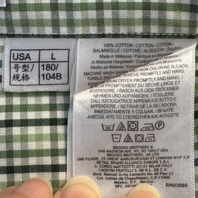 Brooks Brothers Shirt Mens Large Check 346 Non-Iron Button Down Long Sleeve - Thumbnail 13