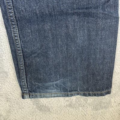 Levis 514 Jeans Mens 36x32 Blue Straight Leg Denim Mid Rise W36 L32 Good - Thumbnail 4