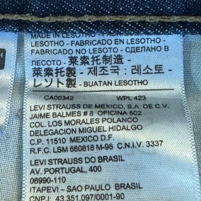 Levis 514 Jeans Mens 36x32 Blue Straight Leg Denim Mid Rise W36 L32 Good - Thumbnail 6