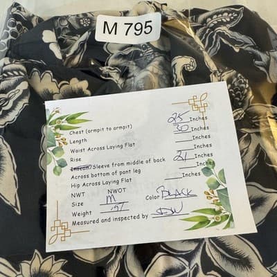 Polo Jeans Co Ralph Lauren Shirt Mens Medium Black White Hawaiian Rayon Floral - Thumbnail 13