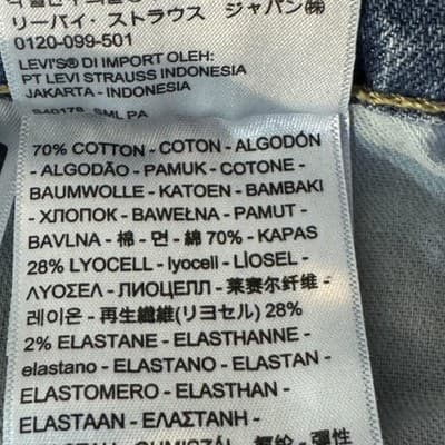 Levis 502 Jeans Mens 36x34 Blue Whiskered Taper Fit Stretch Denim Pants Modern - Thumbnail 5