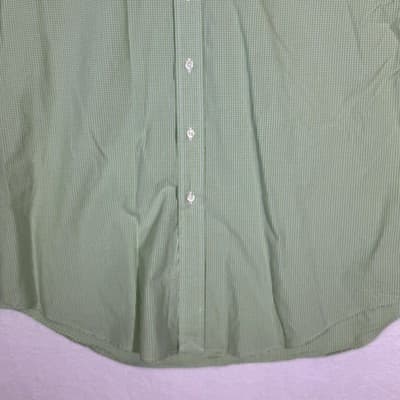 Ralph Lauren Shirt Mens Large Green Blake Gingham Button Down Long Sleeve Cotton - Thumbnail 6