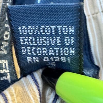 Ralph Lauren Shirt Mens Large Tan Striped Button Down Long Sleeve Custom Fit - Thumbnail 15