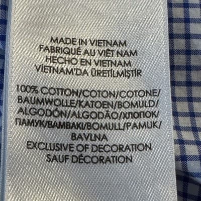 Ralph Lauren Shirt Mens XL Blue White Gingham Button Down Long Sleeve Stretch - Thumbnail 15