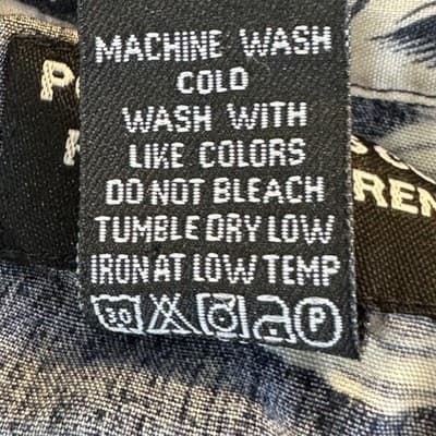 Polo Jeans Co Ralph Lauren Shirt Mens Medium Black White Hawaiian Rayon Floral - Thumbnail 12