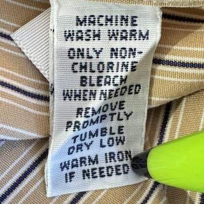 Ralph Lauren Shirt Mens Large Tan Striped Button Down Long Sleeve Custom Fit - Thumbnail 14