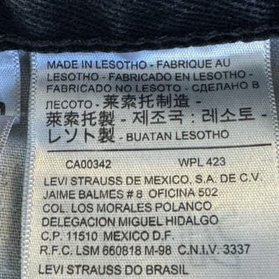 Levis 550 Jeans Mens 36x34 Black Relaxed Tapered Leg Denim Pants 100% Cotton - Thumbnail 5