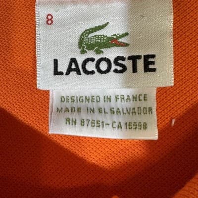 Lacoste Polo Shirt Mens 3XL Orange Pique Short Sleeve Crocodile Logo Cotton - Thumbnail 8