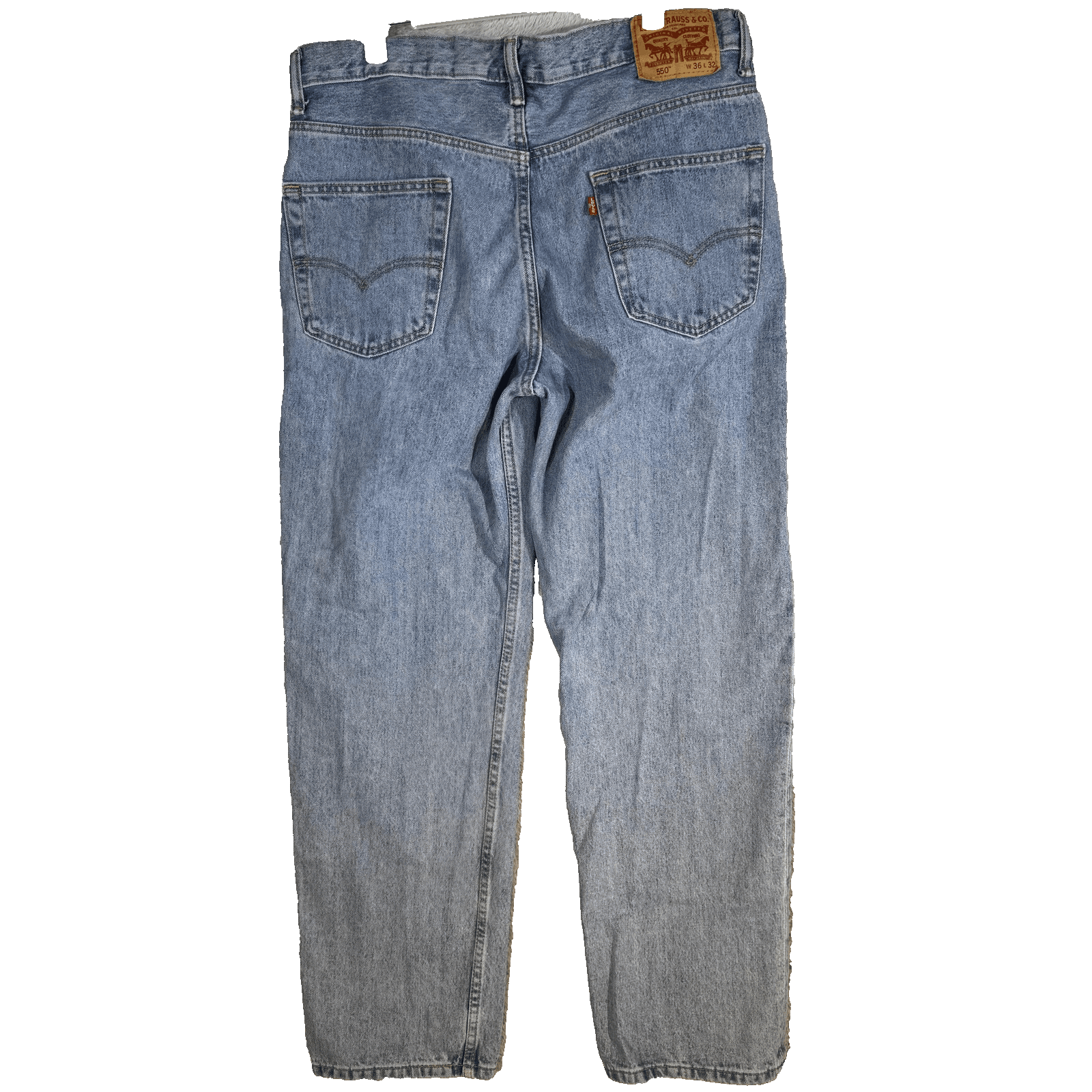 Vintage Levis 550 Jeans Mens 36x32 Blue Denim Relaxed Fit Tapered Leg USA 90s - Thumbnail 2