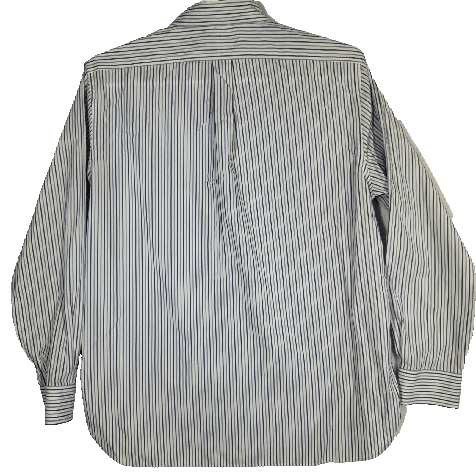 Ralph Lauren Shirt Mens 16.5 34/35 White Blue Stripe Non Iron Button Down Pony - Thumbnail 2
