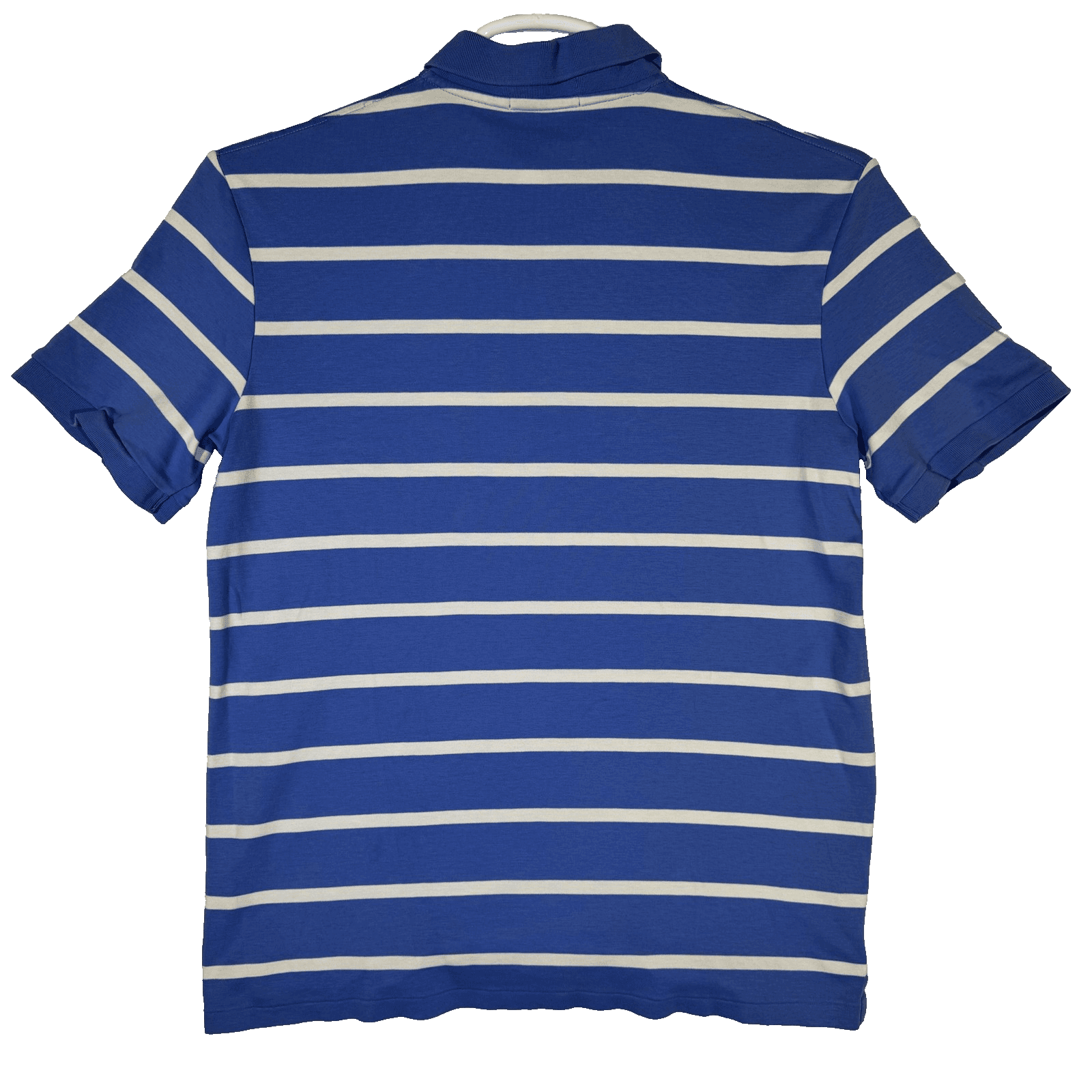 Polo Ralph Lauren Polo Shirt Mens Medium Blue White Striped Embroidered Pony - Thumbnail 2