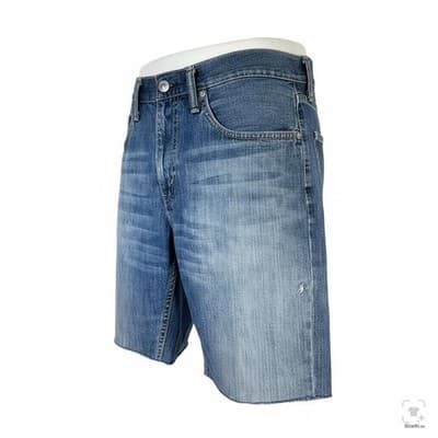 Levis 559 Shorts Mens 34 Blue Bermuda Relaxed Fit 8 Inseam Distressed 5-Pocket - Thumbnail 2