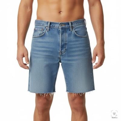 Levi's 501 Denim Cutoff Shorts Mens Size 32 Button Fly Blue Cotton Jeans - Thumbnail 4