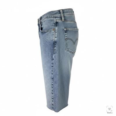 Levis 511 Shorts Mens 31 Blue Light Wash Slim Fit Denim Bermuda Stretch - Thumbnail 3