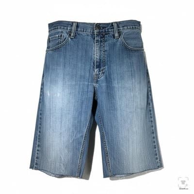 Levis 559 Shorts Mens 36 Blue Medium Wash Relaxed Fit 12 Inseam Denim Casual - Image 1