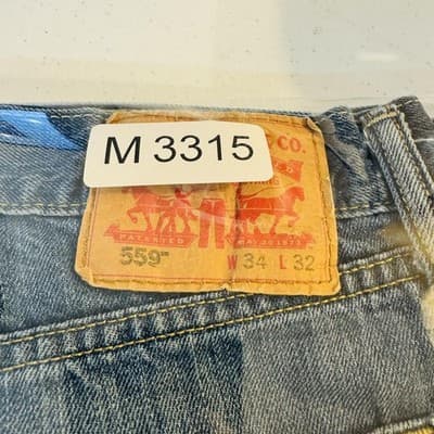Levis 559 Shorts Mens 34 Blue Bermuda Relaxed Fit 8 Inseam Distressed 5-Pocket - Thumbnail 8
