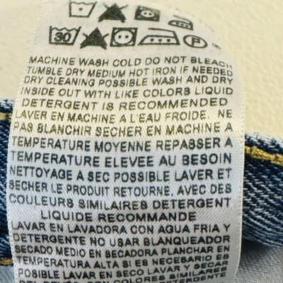 Levi's 501 Denim Cutoff Shorts Mens Size 32 Button Fly Blue Cotton Jeans - Thumbnail 12