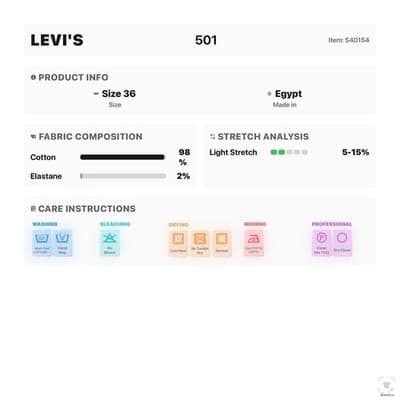 Levis 501 Shorts Mens 36 Blue Light Wash Denim Bermuda Cutoff Raw Hem Stretch - Thumbnail 7