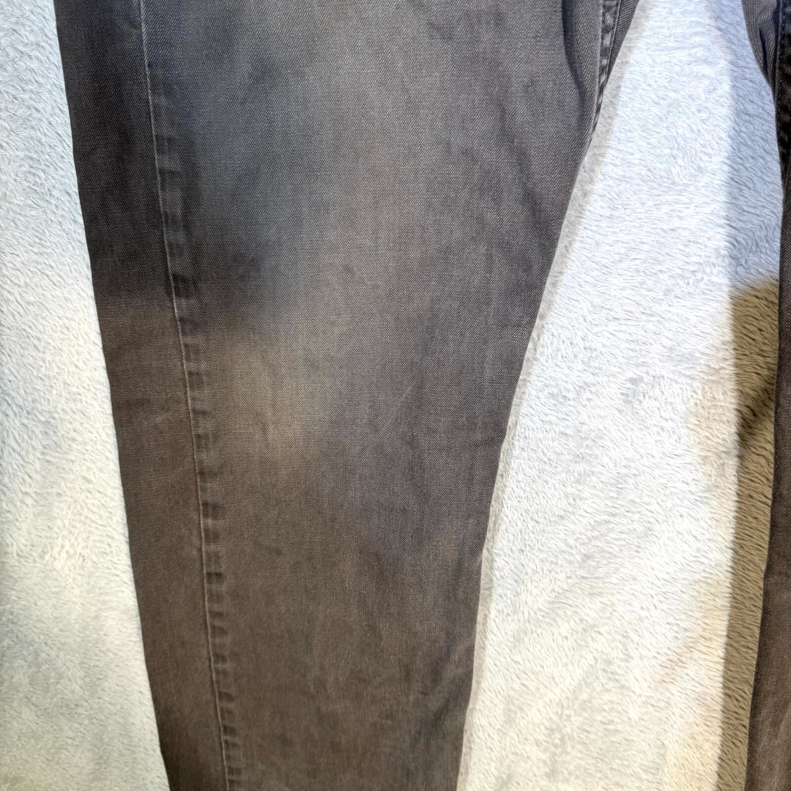 Levi’s 505 Men Jeans 36x32 Gray Denim Regular Fit Straight Leg Zip Fly - Thumbnail 4