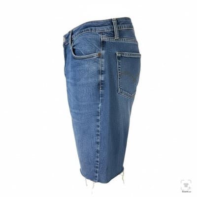Levis 511 Shorts Mens 38 Blue Denim Slim Fit Cutoff Raw Hem Stretch 5 Pocket - Thumbnail 2