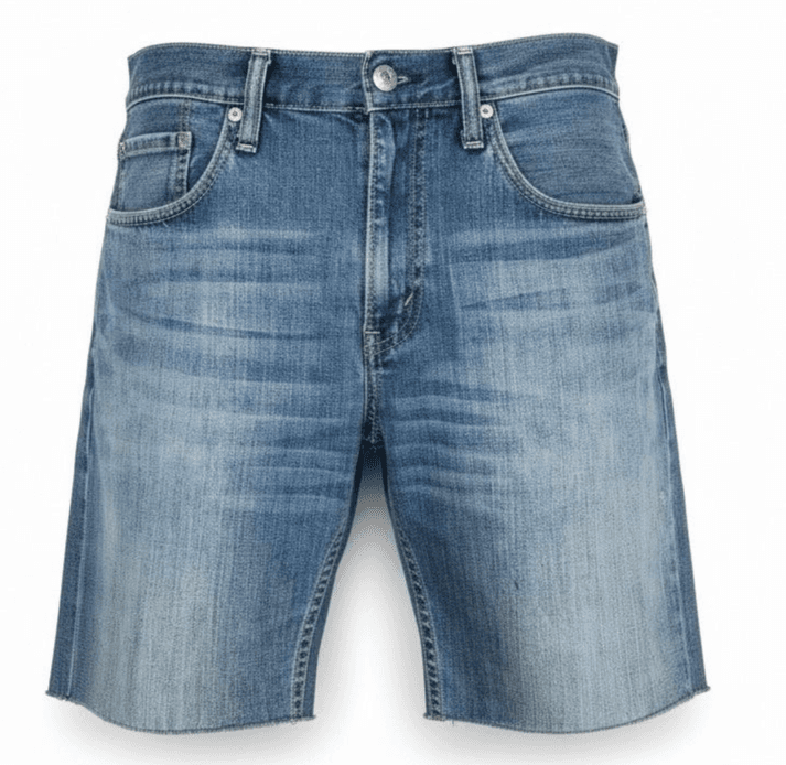 Levis 559 Shorts Mens 34 Blue Bermuda Relaxed Fit 8 Inseam Distressed 5-Pocket - Image 1