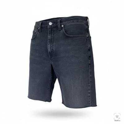 Levis 512 Shorts Mens 34 Gray Charcoal Denim Slim Bermuda 10 Inseam Stretch - Thumbnail 2