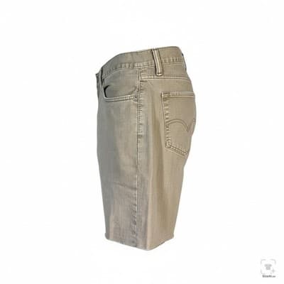Levis 514 Shorts Mens 34 Beige Bermuda 5 Inseam Denim 5-Pocket Cutoff Raw Hem - Thumbnail 3