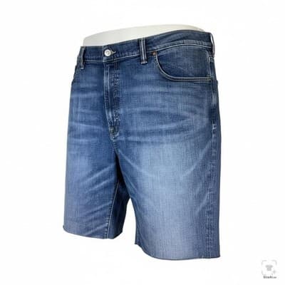Lucky Brand Denim Shorts Mens 48 Blue Athletic Taper Stretch Bermuda 8 Inseam - Image 1
