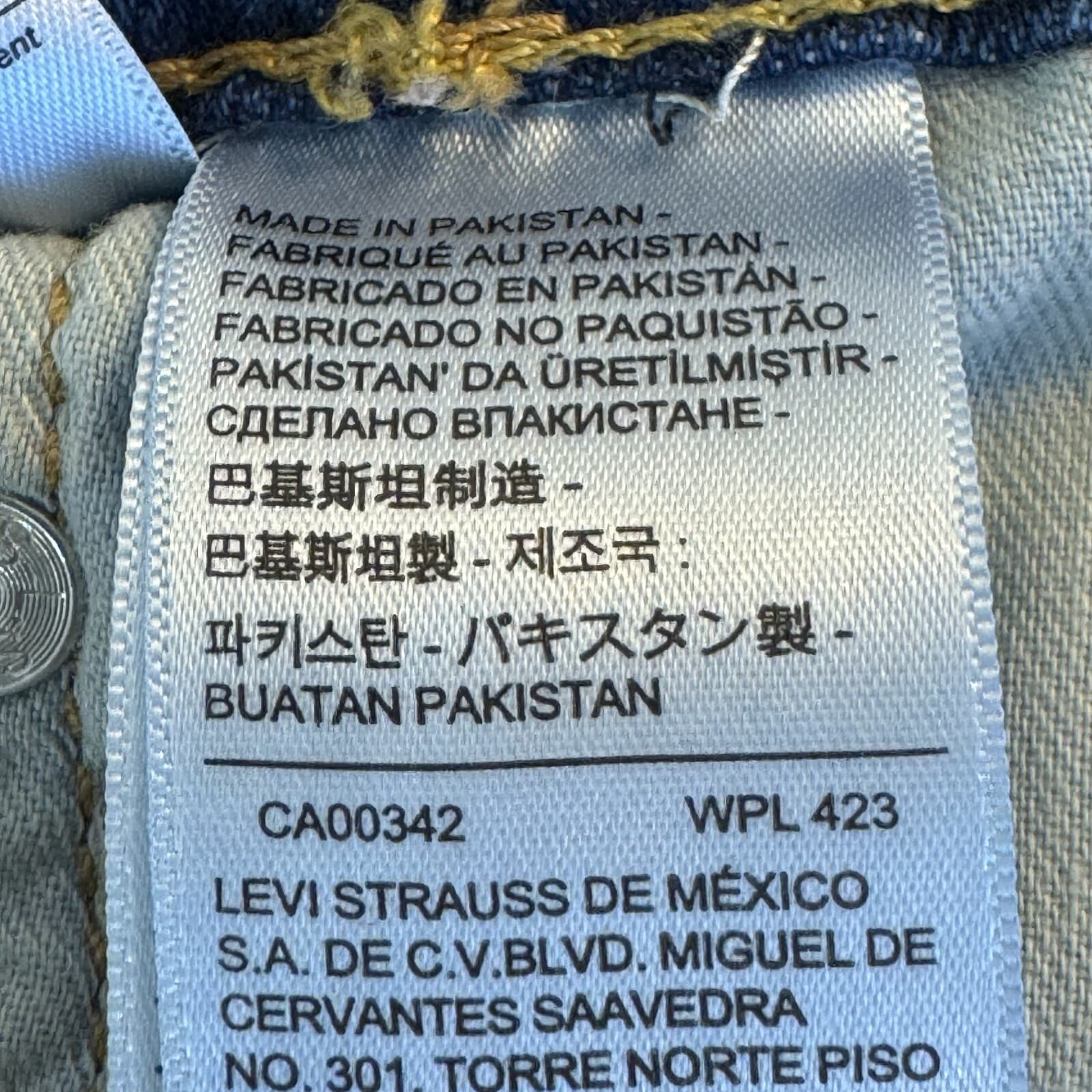 Levi’s 505 Men’s Jeans 40x32 Blue Denim Stretch Mid-Rise Regular Fit Zip Fly - Thumbnail 4