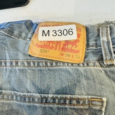 Levis 559 Shorts Mens 36 Blue Medium Wash Relaxed Fit 12 Inseam Denim Casual - Thumbnail 8